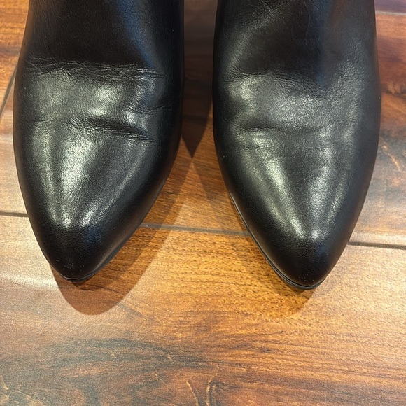 L. K. Bennett Black Leather Calf Ankle Boot 39.5 - Picture 6 of 7